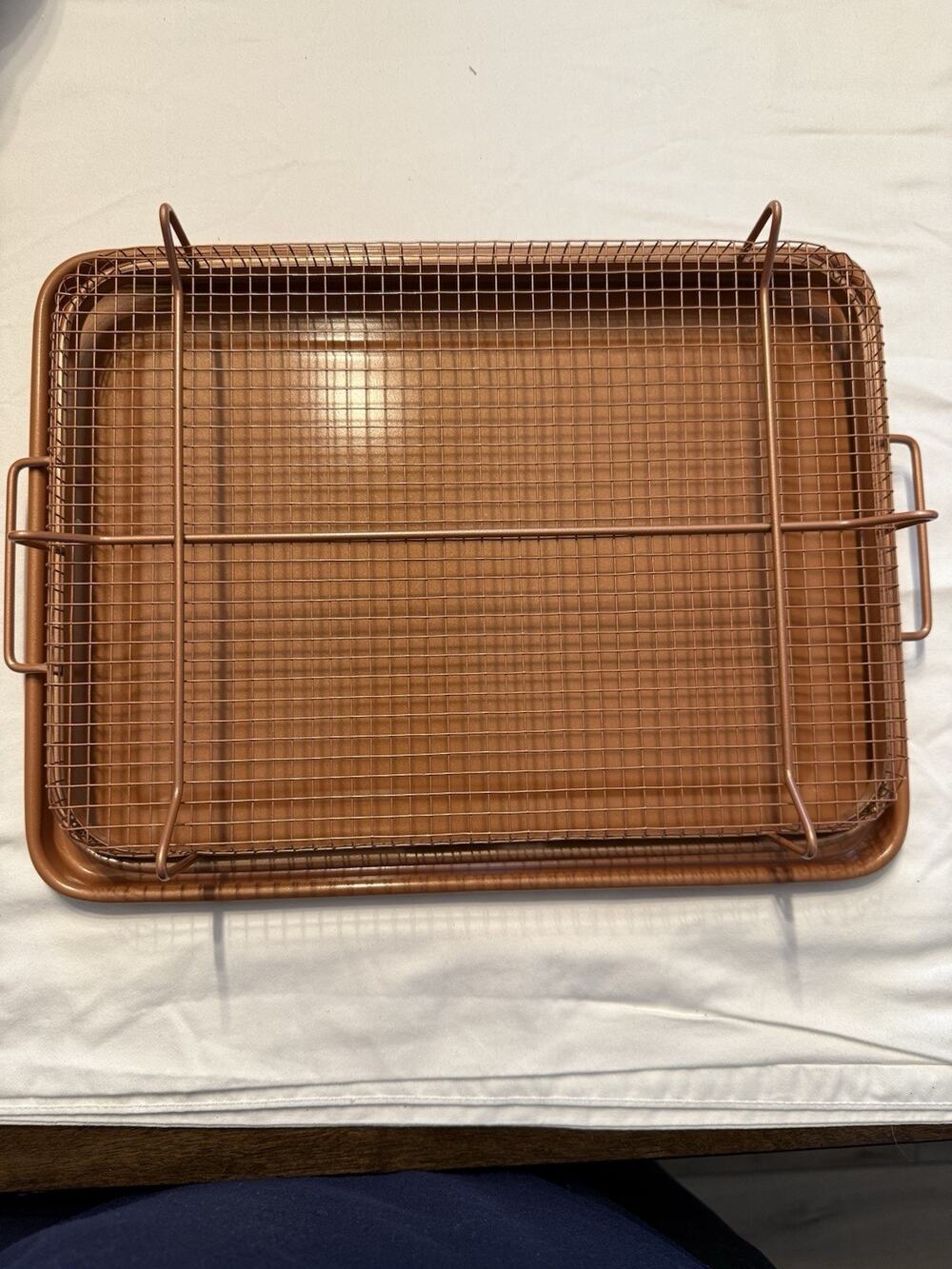 Gotham Steel Crisper Tray Set Titanium Ceramic Copper Oven Safe Dishwasher Safe
